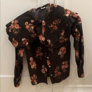 Floral Ruffle Blouse